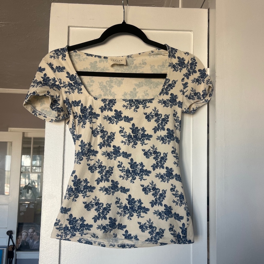 Sezane Square Neck Fitted Top
